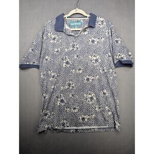 Big Dogs Men's XL Hawaiian Blue & White Short Sleeve Shirt